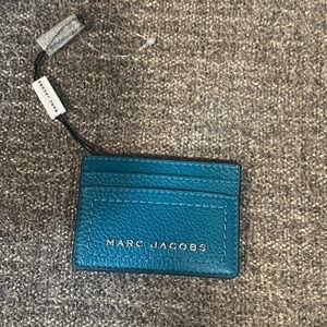 NEW Marc Jacobs Turquoise Leather Cardholder